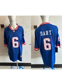Giants 25/26 Dart #6 Royal Blue/Red Game NFL Jersey