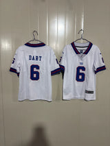 Giants 25/26 Dart #6 White/Navy Game Kids Jersey