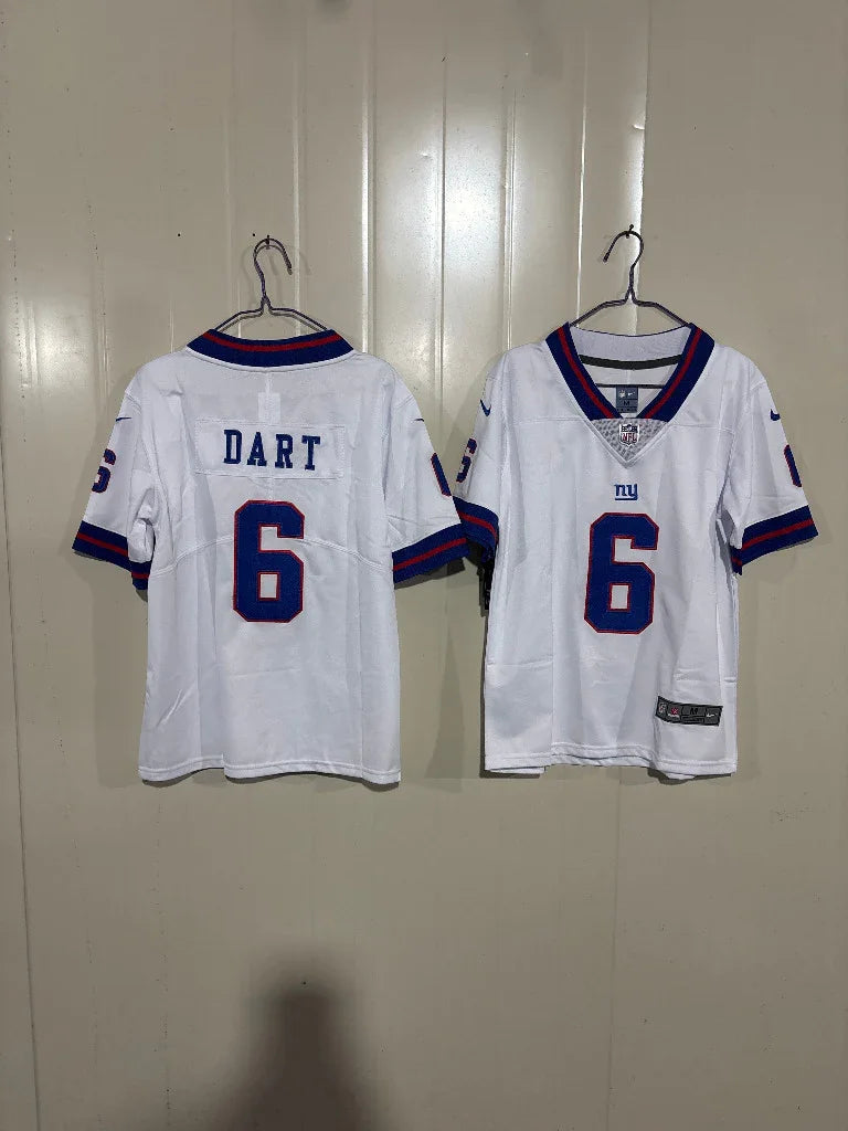 Giants 25/26 Dart #6 White/Navy Game Kids Jersey