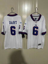 Giants 25/26 Dart #6 White/Navy Game NFL Jersey