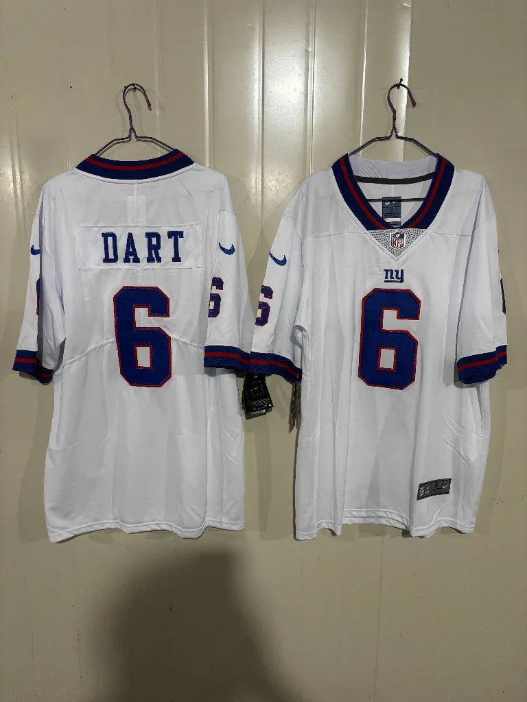 Giants 25/26 Dart #6 White/Navy Game NFL Jersey