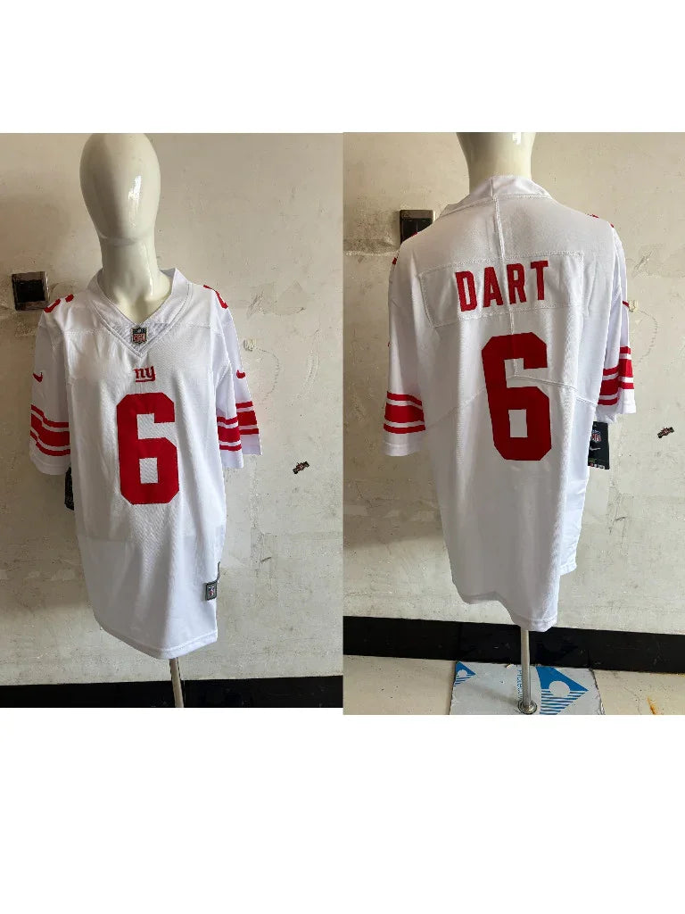 Giants 25/26 Dart #6 White/Red Game NFL Jersey