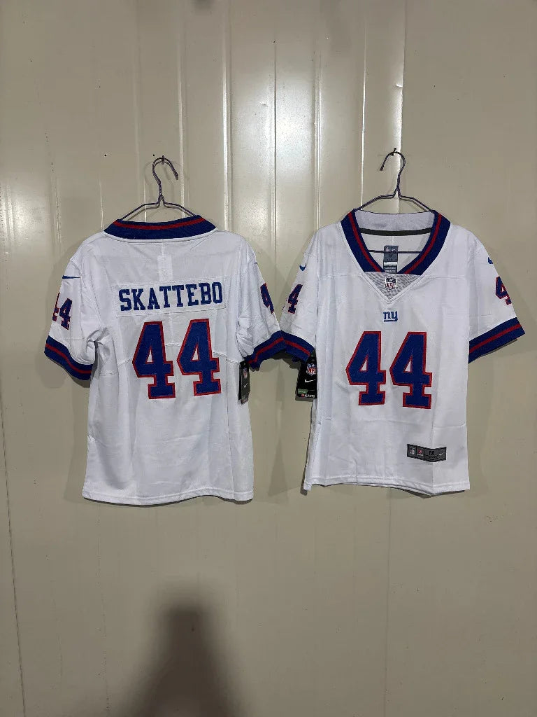 Giants 25/26 Skattebo #44 White Game Kids Jersey
