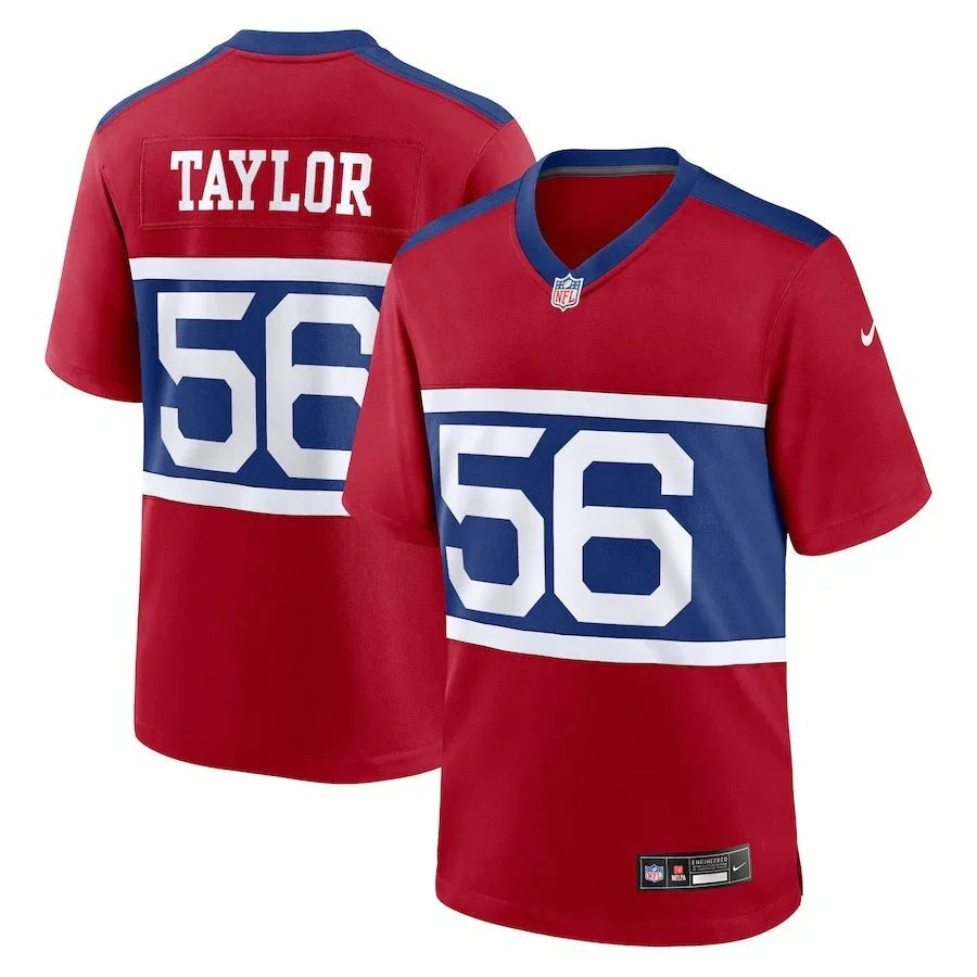 Giants 25/26 Taylor #56 Red/Blue Game NFL Jersey