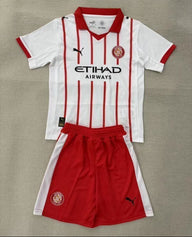 Girona 25/26 White/Red Home Kids Jersey Set