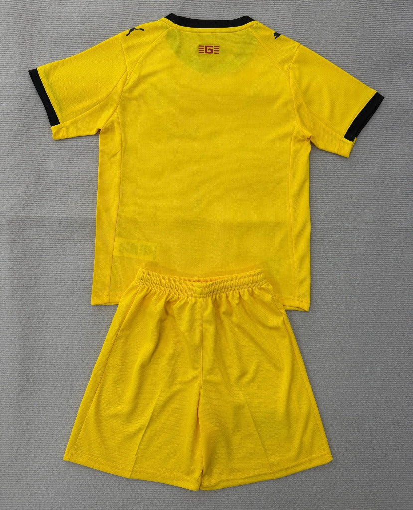 Girona 25/26 Yellow Away Kids Jersey Set