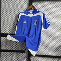 Greece 2004 Retro Blue/White Away Jersey
