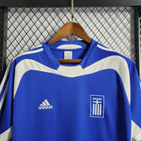 Greece 2004 Retro Blue/White Away Jersey