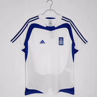 Greece 2004 Retro White/Blue Away Jersey