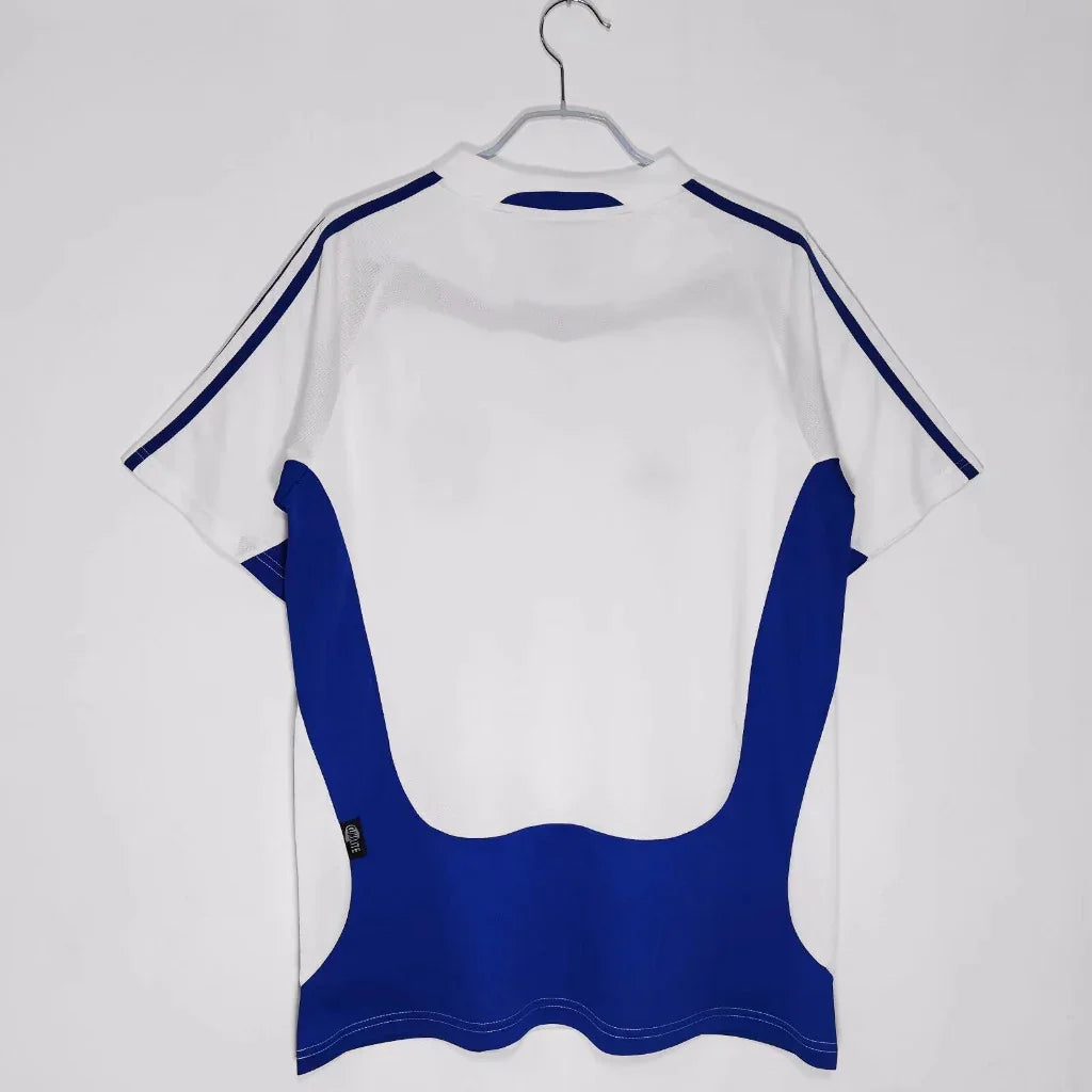 Greece 2004 Retro White/Blue Away Jersey
