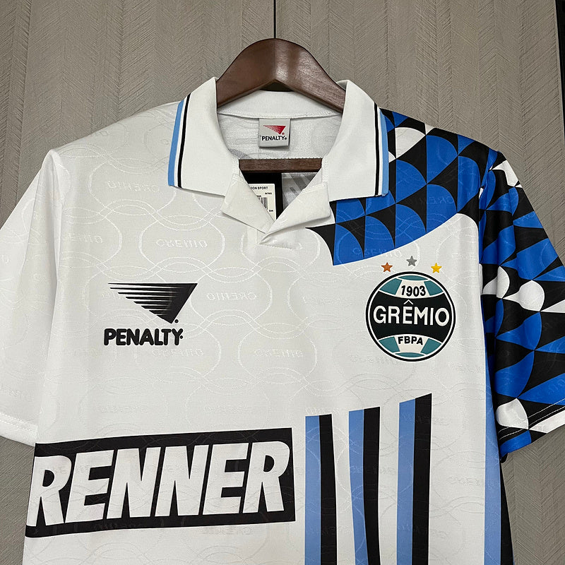 Gremio 1994/95 Retro White/Blue/Black Third Away Jersey