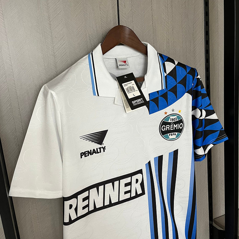 Gremio 1994/95 Retro White/Blue/Black Third Away Jersey