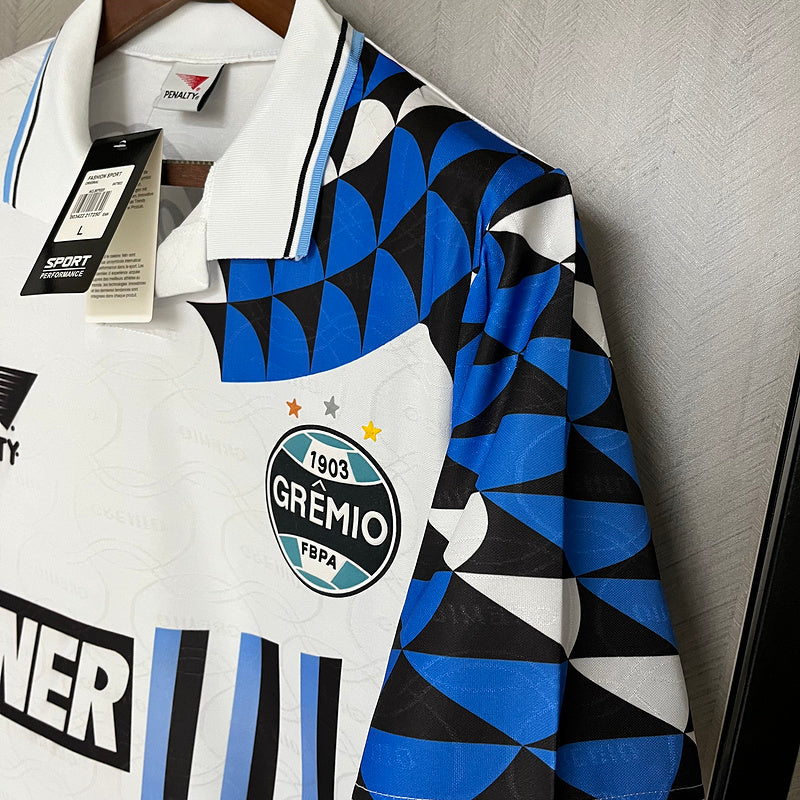 Gremio 1994/95 Retro White/Blue/Black Third Away Jersey