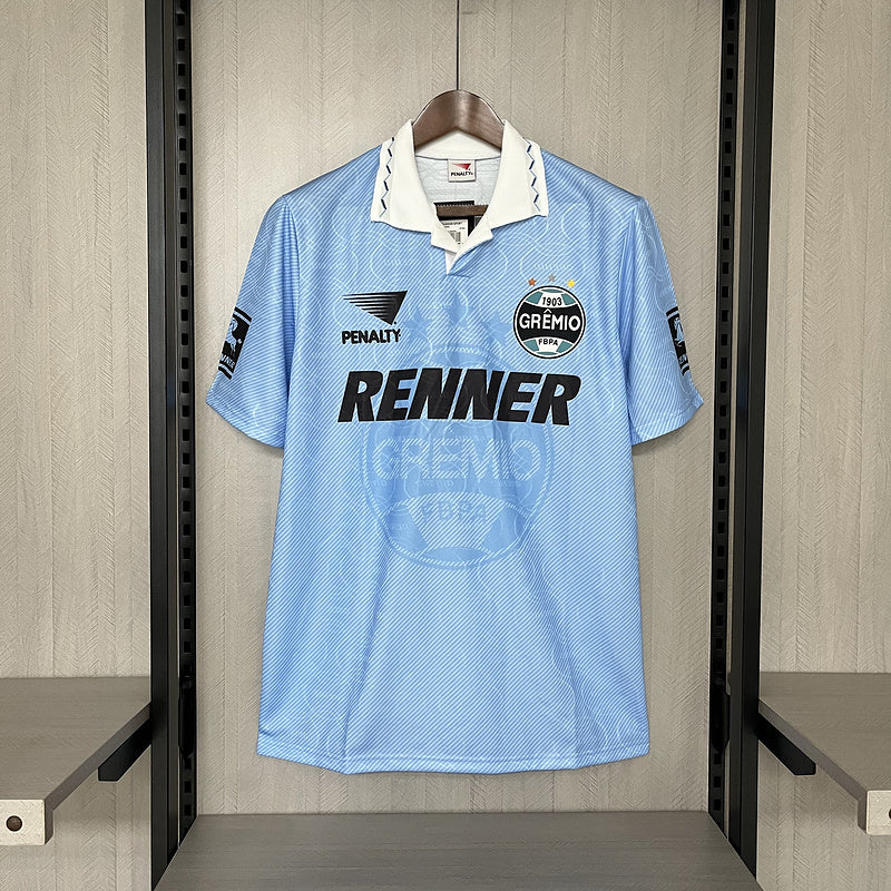 Gremio 1995/96 Retro Sky Blue/White Third Jersey