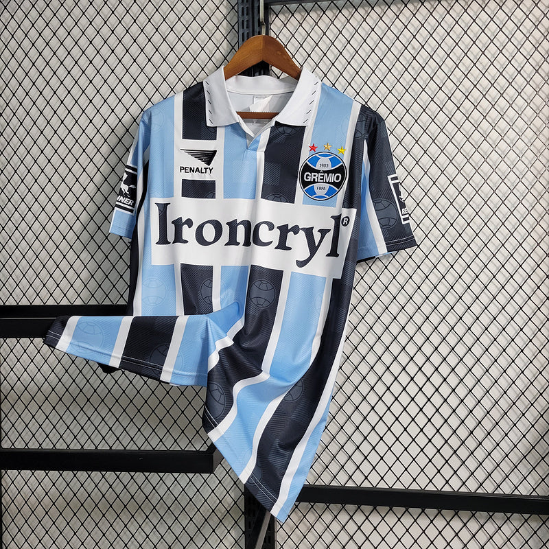 Gremio 1997/98 Retro Version Blue/Black Home Jersey
