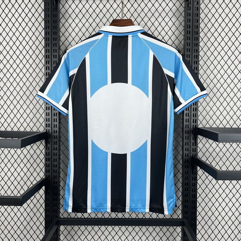 Gremio 2001 Retro Blue/White/Black Home Jersey