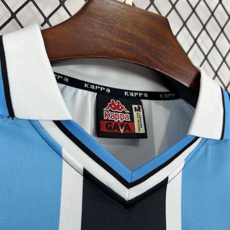 Gremio 2001 Retro Blue/White/Black Home Jersey