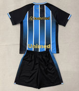 Gremio 26/27 Black/Blue Stripes Home Kids Jersey Set