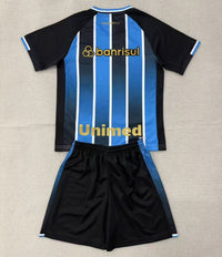 Gremio 26/27 Black/Blue Stripes Home Kids Jersey Set
