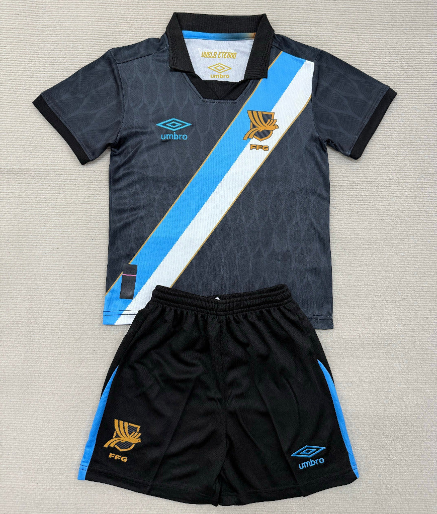Guatemala 2026 Black/Blue/White Away Kids Jersey Set