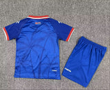 Haiti 2026 World Cup Blue/Red Home Kids Jersey Set