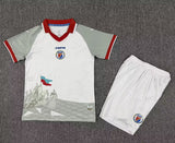 Haiti 2026 World Cup Gray/Red Away Kids Jersey Set