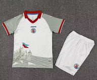 Haiti 2026 World Cup Gray/Red Away Kids Jersey Set