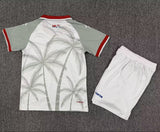 Haiti 2026 World Cup Gray/Red Away Kids Jersey Set