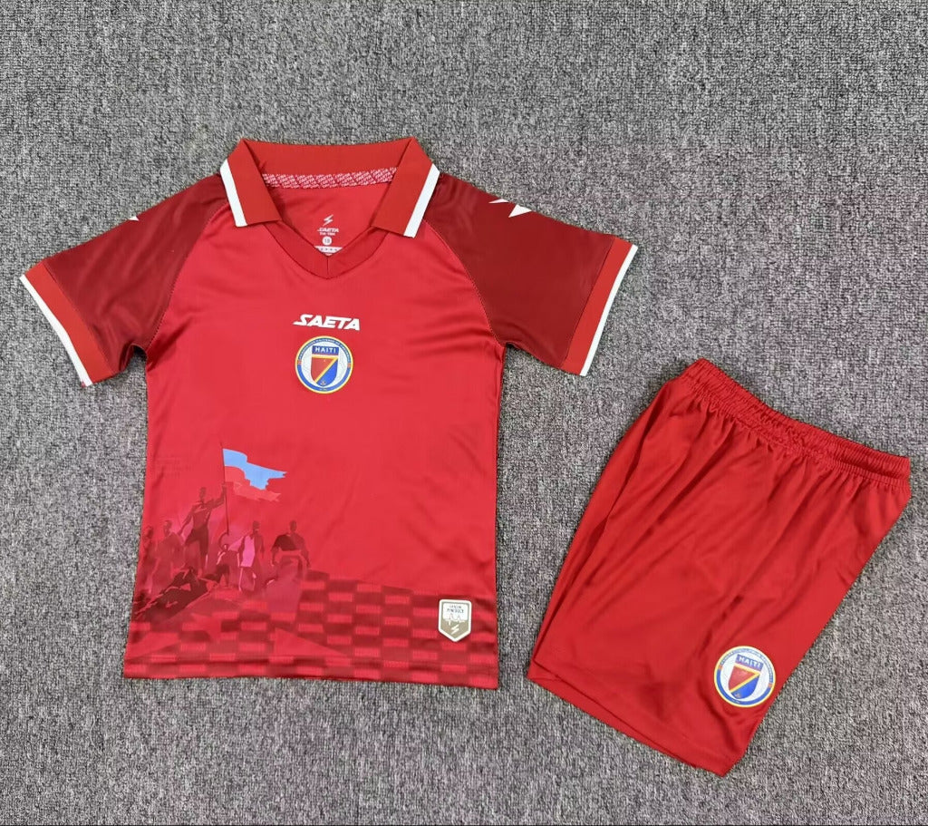 Haiti 2026 World Cup Red Third Kids Jersey Set