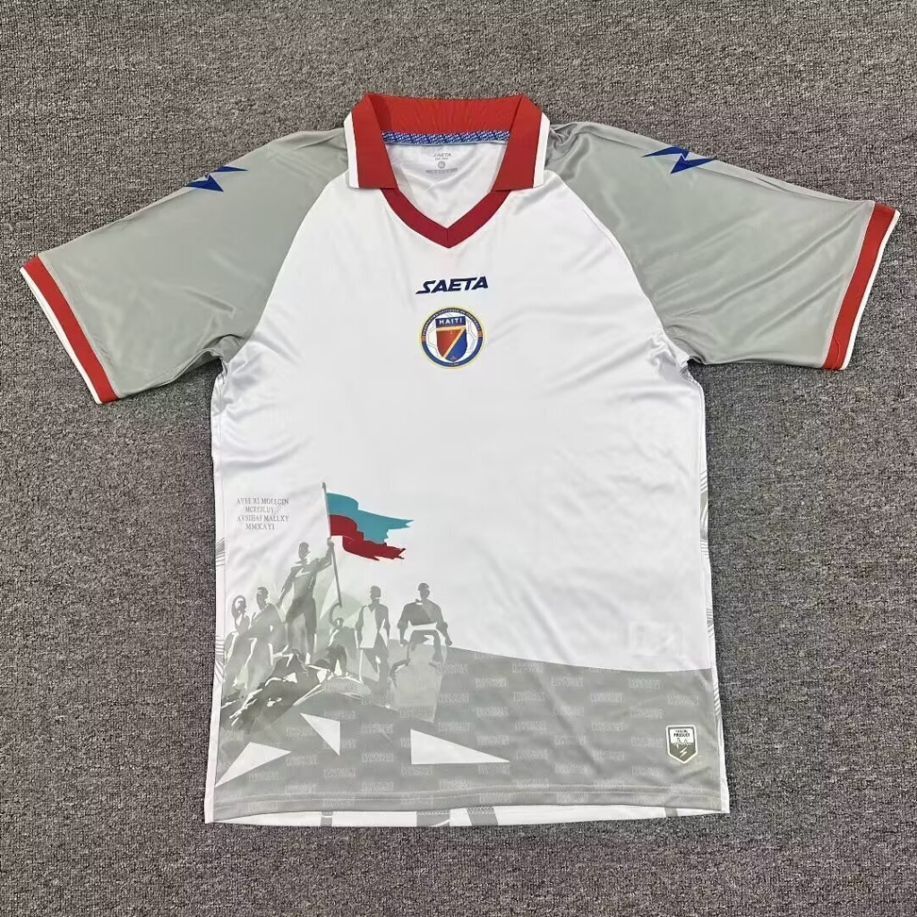 Haiti 26/27 World Cup Gray/Red Away Jersey