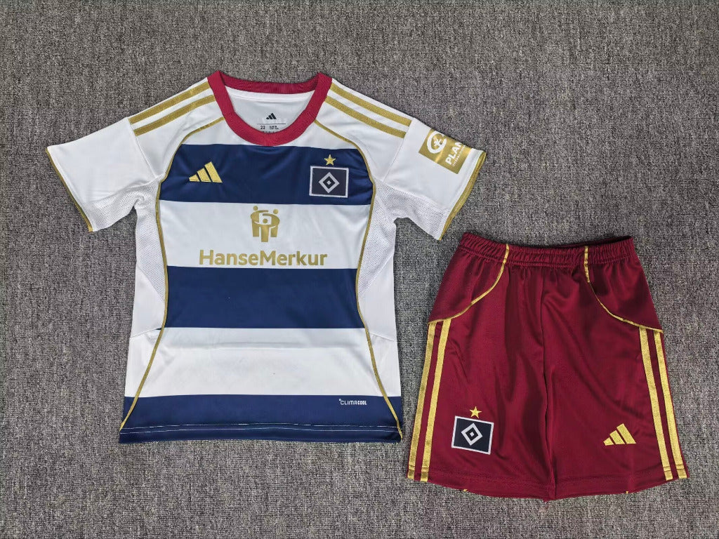 Hamburg 26/27 White/Blue Special Kids Jersey Set