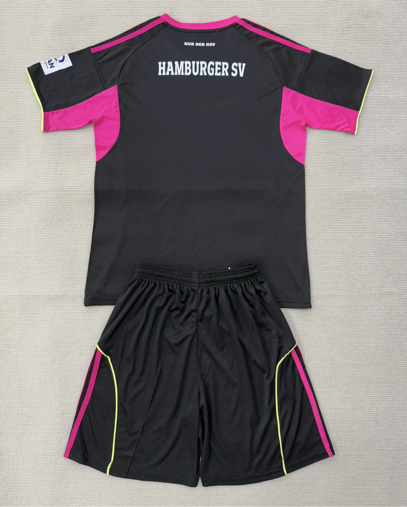 Hamburger 25/26 Black/Pink Third Kids Jersey Set
