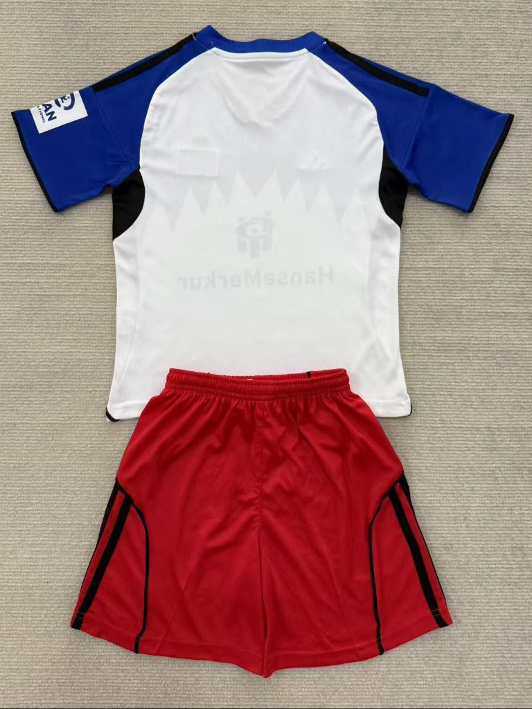 Hamburger 25/26 White/Blue Home Kids Jersey Set