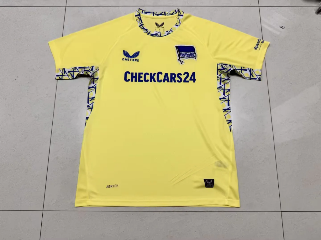 Hertha BSC 25/26 Yellow Third Jersey – Official Football Shirt ...