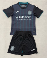 Hibernian 25/26 Black Third Kids Jersey Set
