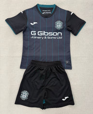 Hibernian 25/26 Black Third Kids Jersey Set