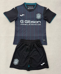 Hibernian 25/26 Black Third Kids Jersey Set