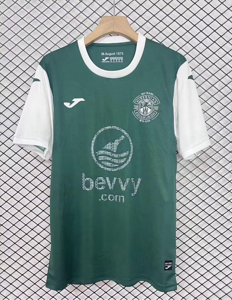 Hibernian 25/26 Green/White Home Jersey