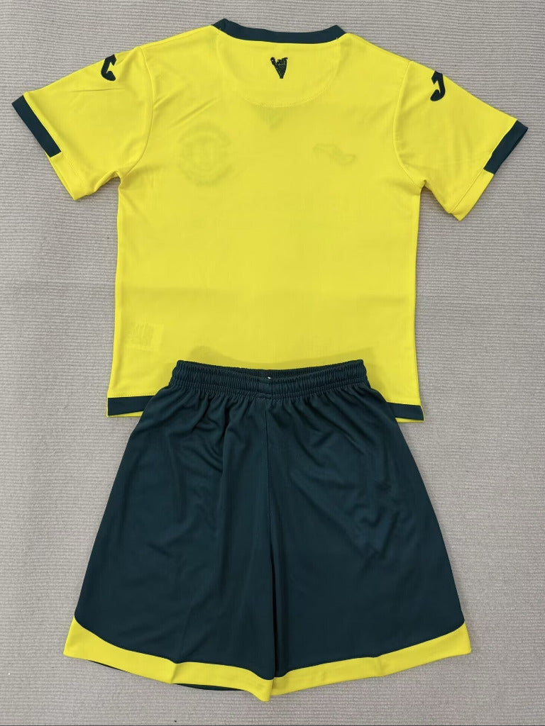 Hibernian 25/26 Yellow/Black Third Away Kids Jersey Set