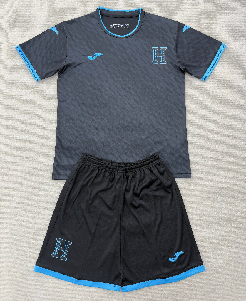 Honduras 2026 Black/Turquoise Trim Fourth Kids Jersey Set