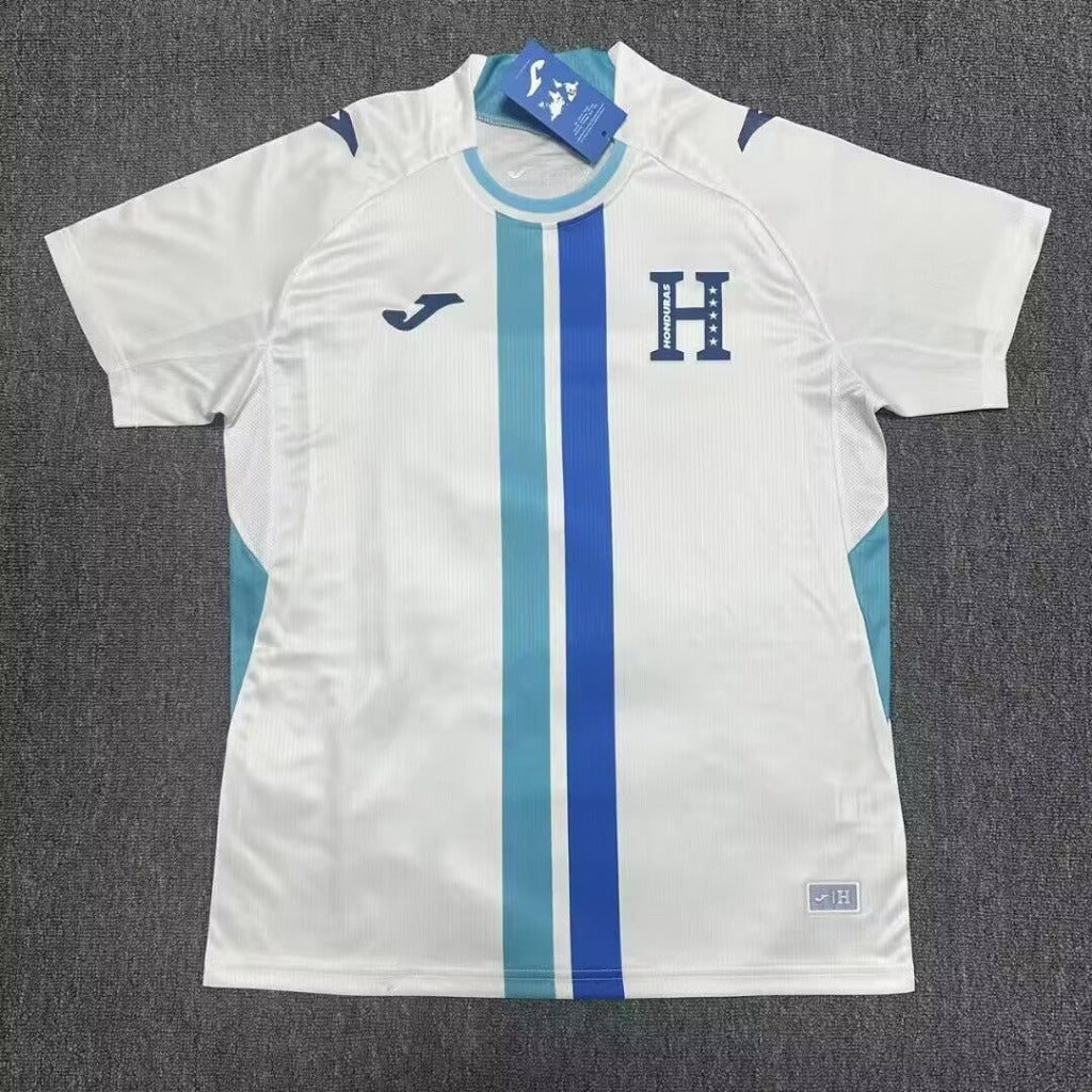 Honduras 26/27 White/Blue/Royal Blue Stripes Home Jersey