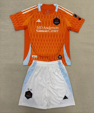 Houston Dynamo 25/26 Orange Home Kids Jersey Set