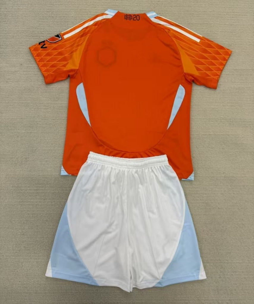 Houston Dynamo 25/26 Orange Home Kids Jersey Set