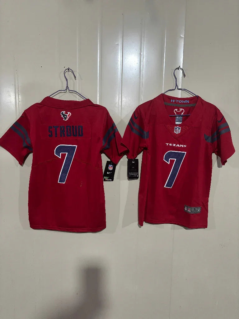 Houston Texans 25/26 Stroud #7 Red Kids Jersey