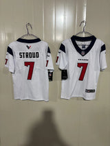 Houston Texans 25/26 Stroud #7 White/Black Kids Jersey