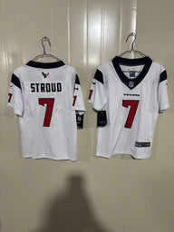 Houston Texans 25/26 Stroud #7 White/Black Kids Jersey