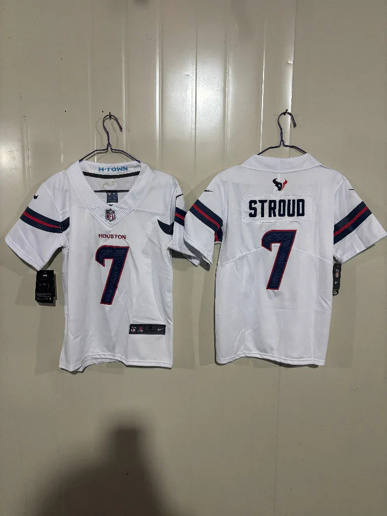 Houston Texans 25/26 Stroud #7 White Kids Jersey