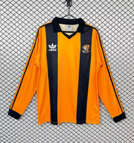 Hull City 1981/82 Retro Orange/Black Home Long-Sleeve Jersey