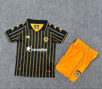 Hull City 25/26 Black/Orange Stripe Away Kids Jersey Set