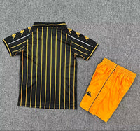 Hull City 25/26 Black/Orange Stripe Away Kids Jersey Set